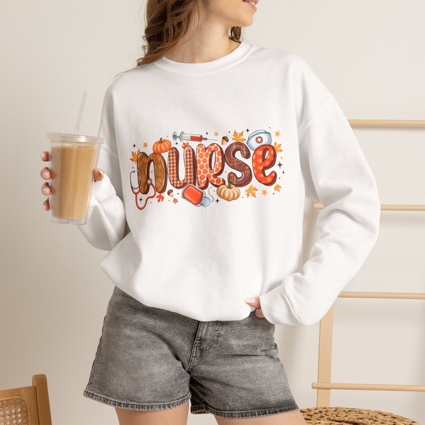 Fall Nurse sweatshirt | Autumn pumpkin stethoscope