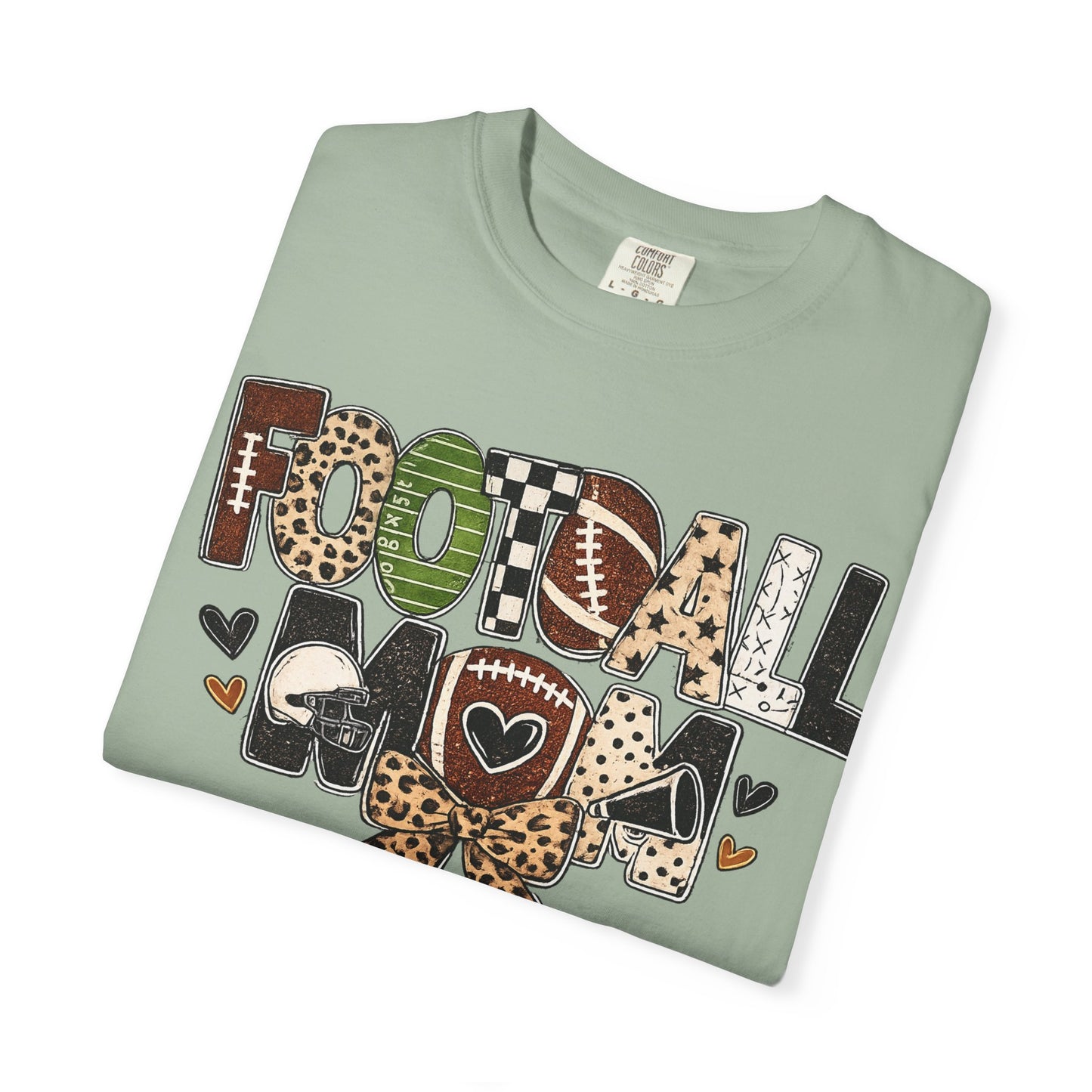 Football Mom T-Shirt — Leopard Print