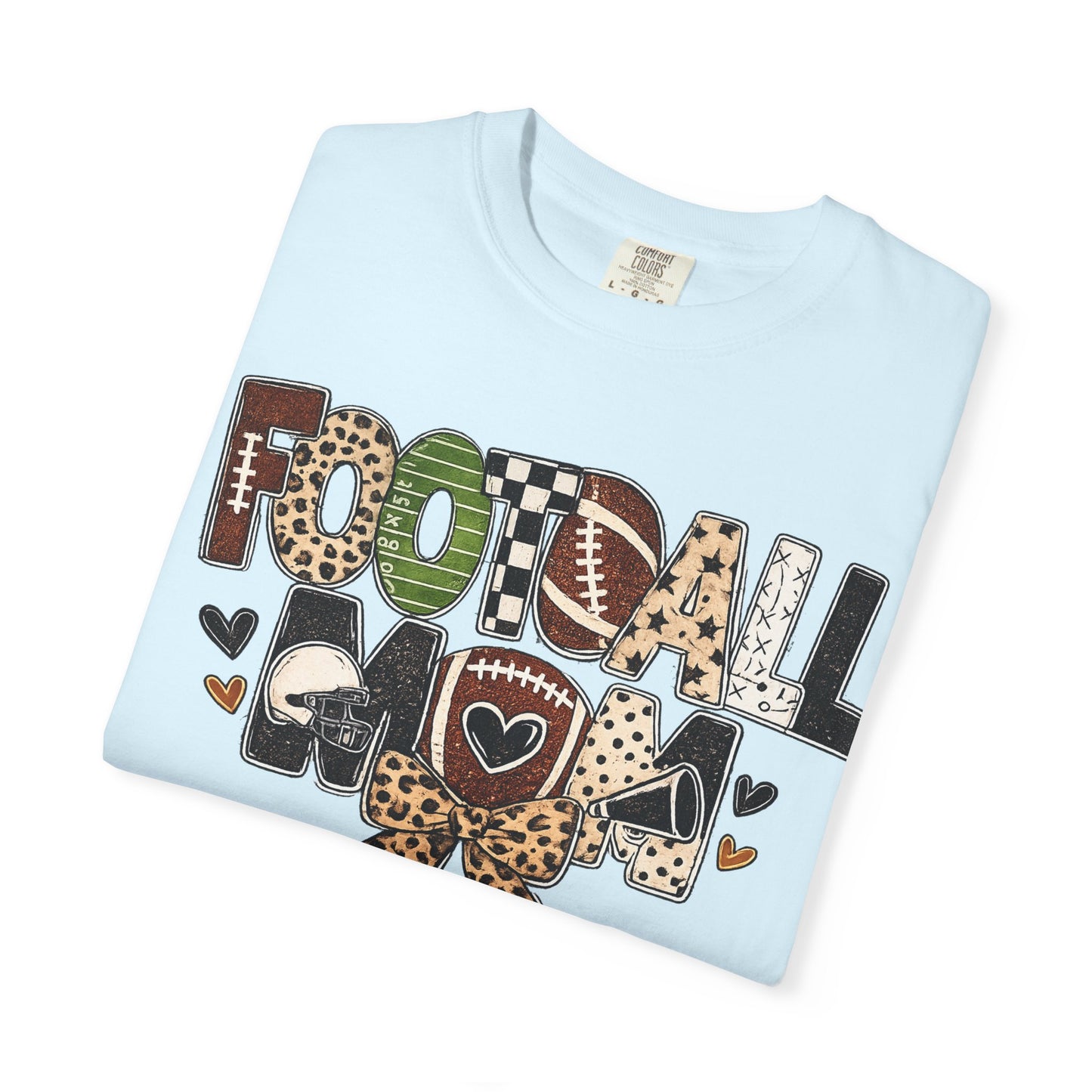 Football Mom T-Shirt — Leopard Print