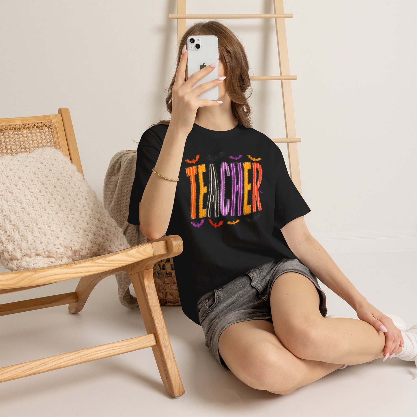 Teacher Halloween Tee W/ bats