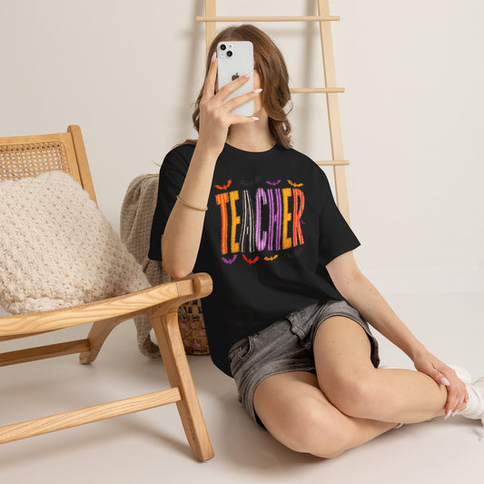 Teacher Halloween Tee W/ bats