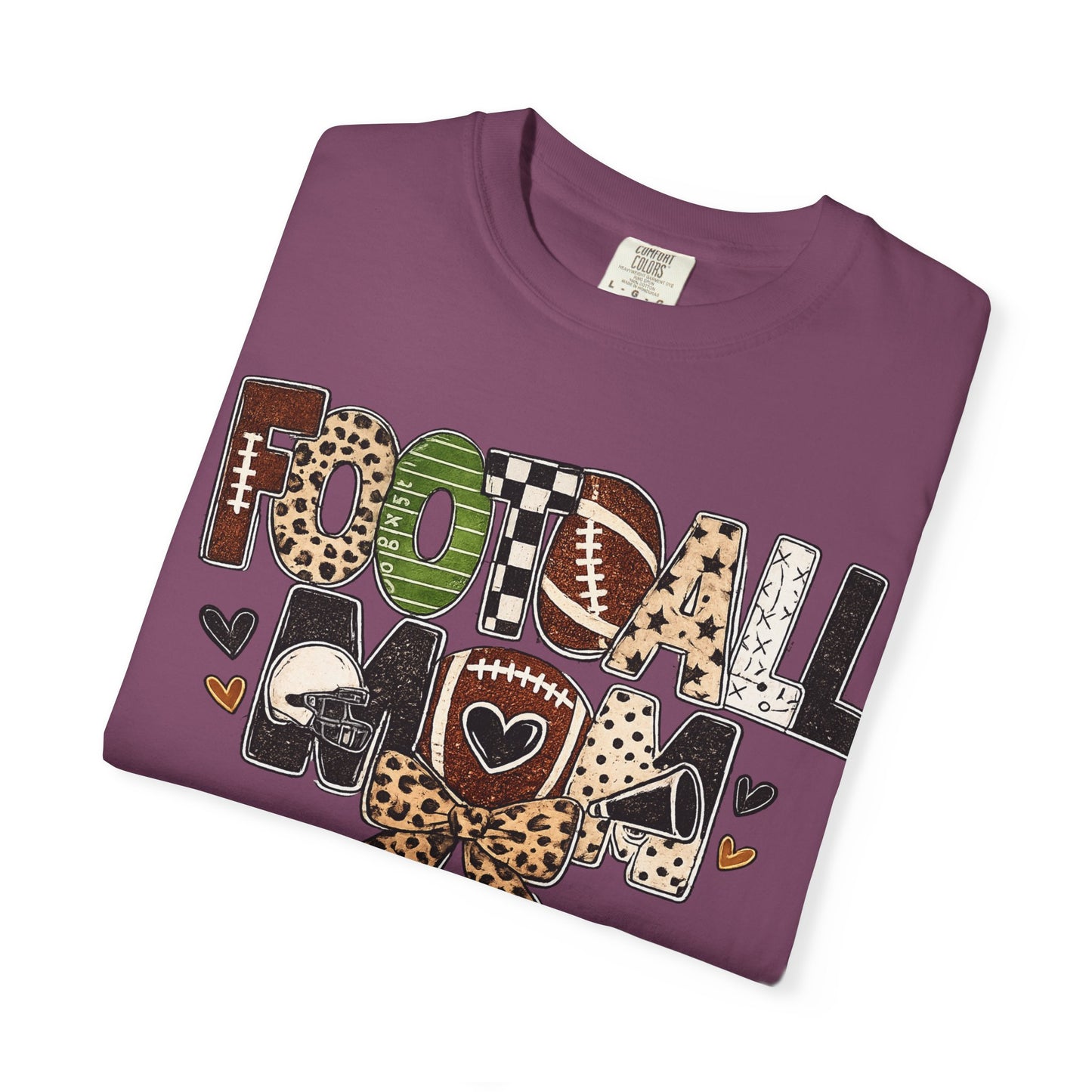 Football Mom T-Shirt — Leopard Print
