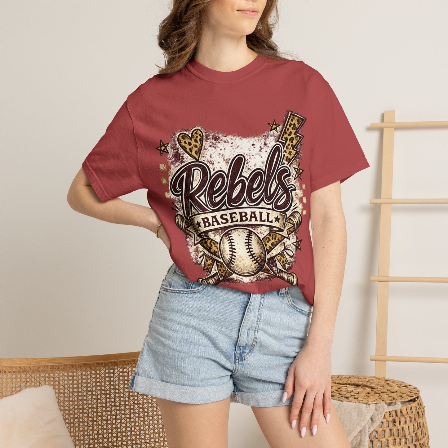 Vintage Rebels Baseball Graphic Tee