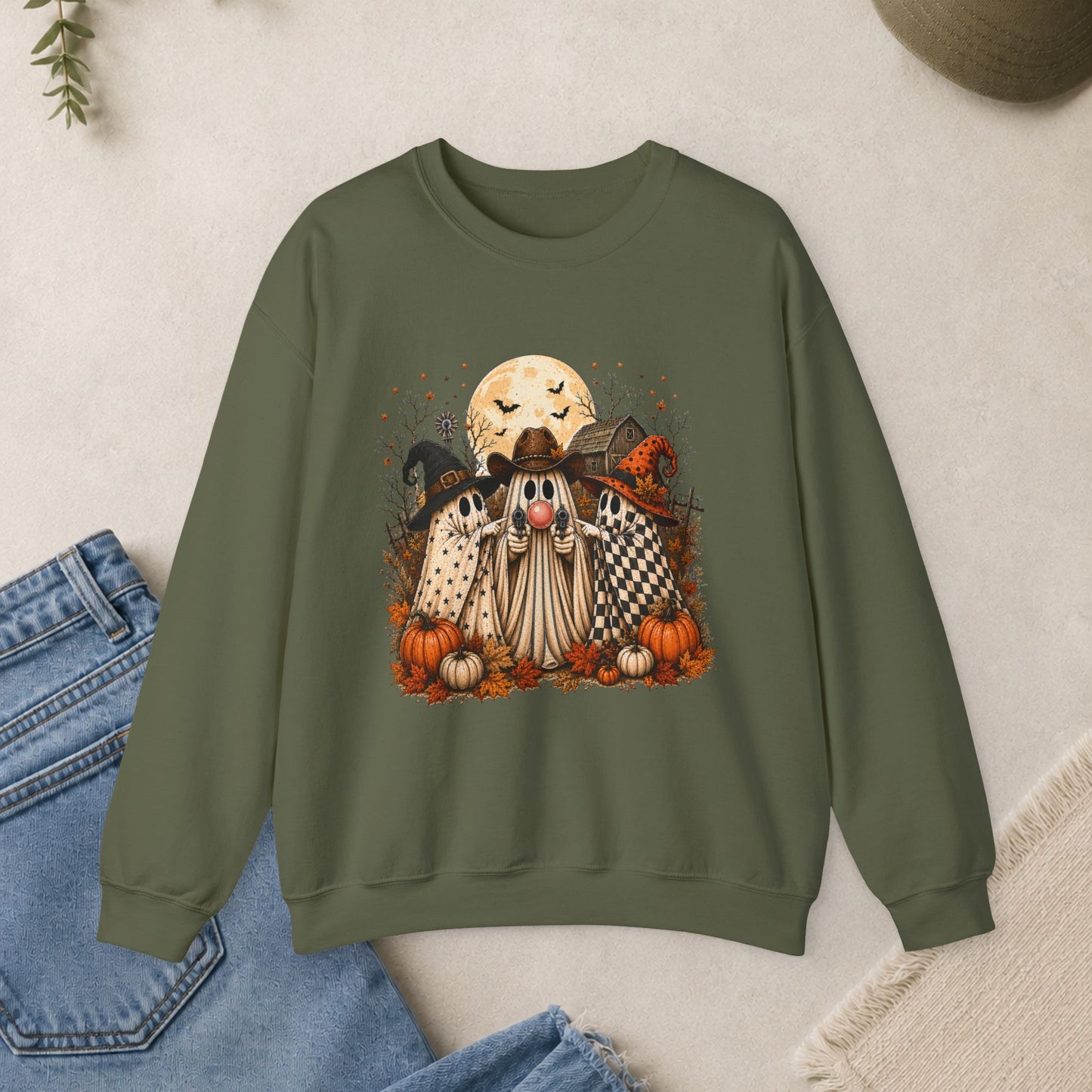 Haunted Ghosts Graphic Sweatshirt