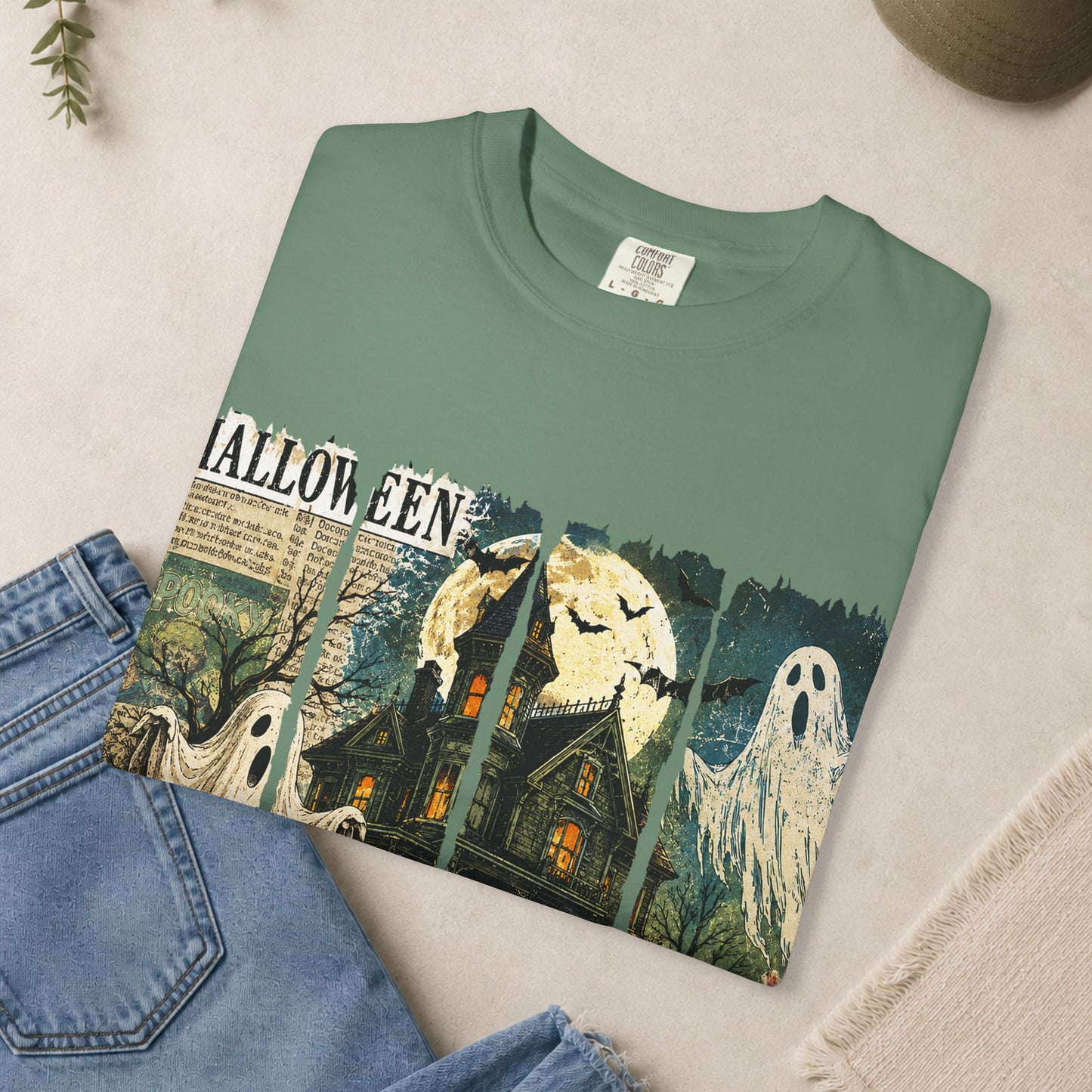 Spooky Season Halloween ghosts, haunted house T-Shirt