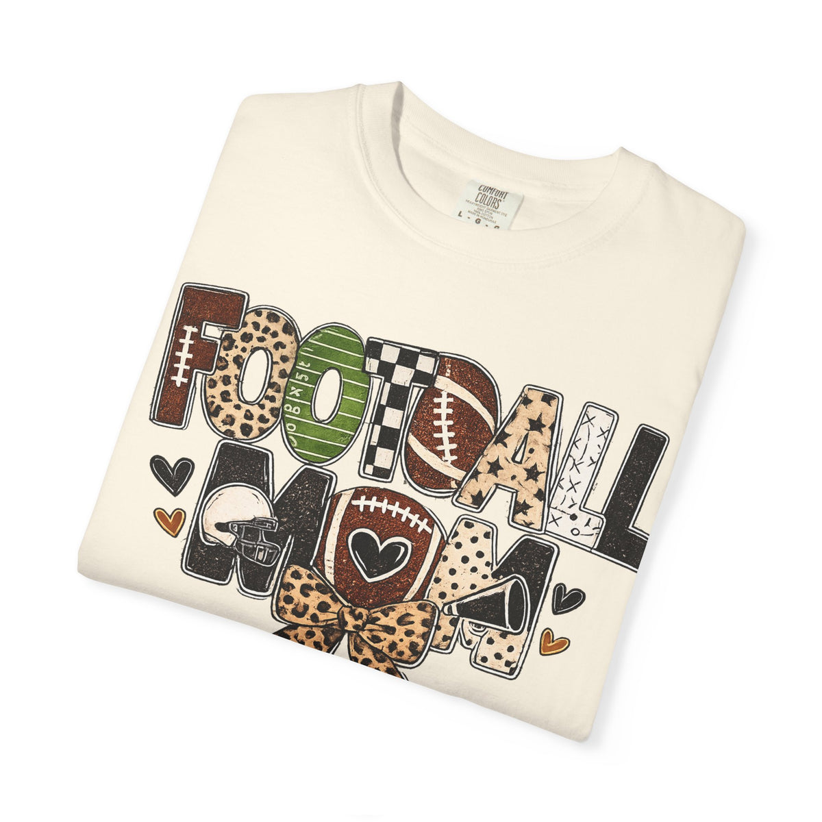 Football Mom T-Shirt — Leopard Print