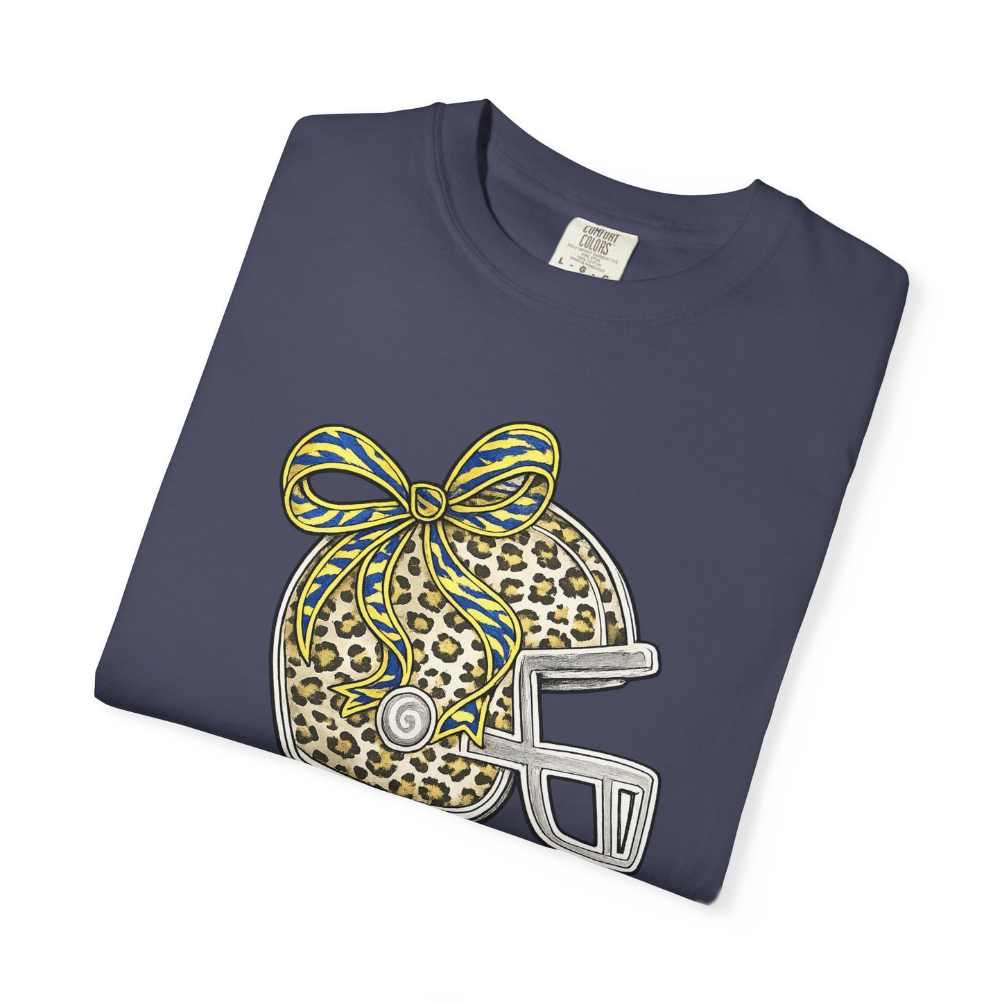 Leopard Print Football Helmet T-Shirt