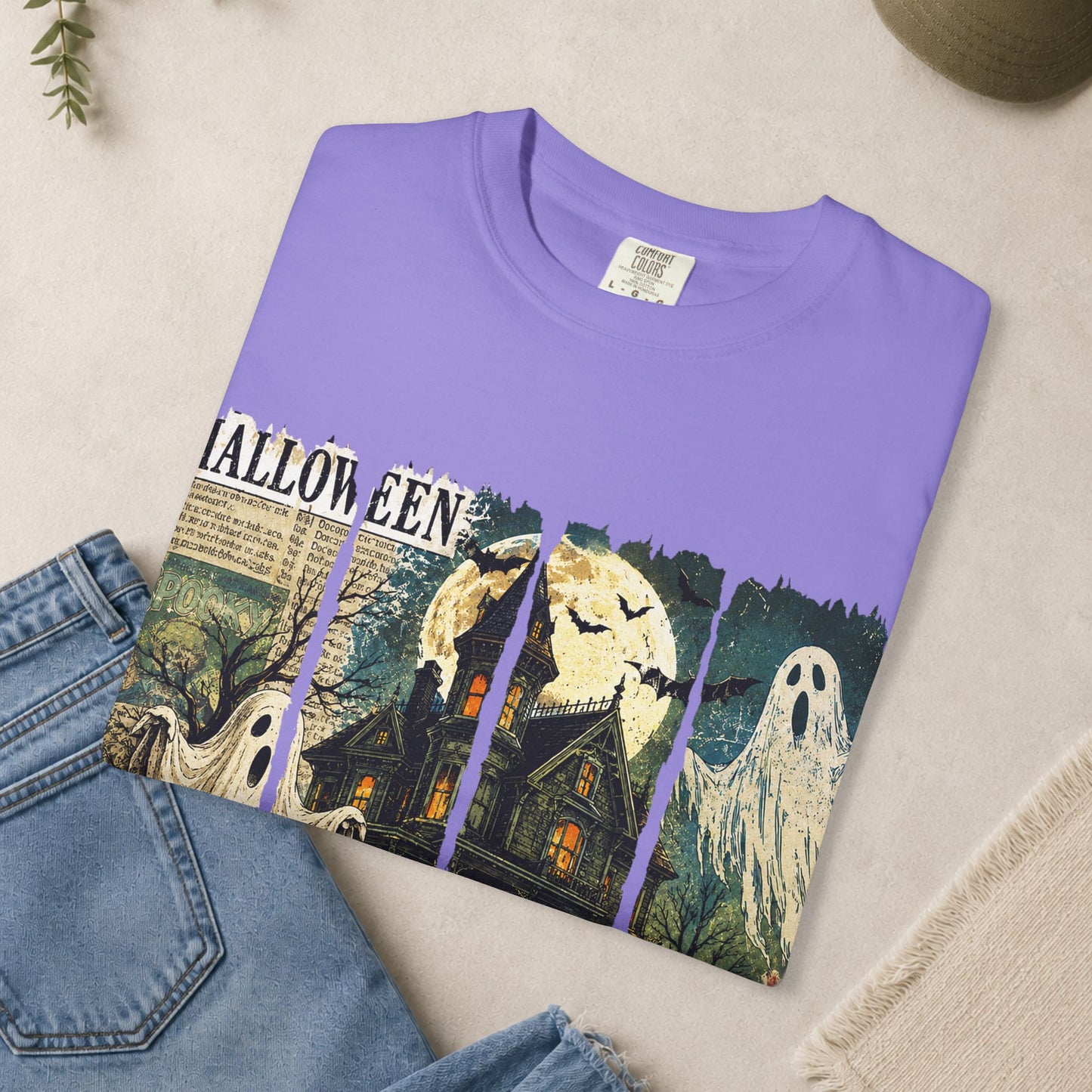 Spooky Season Halloween ghosts, haunted house T-Shirt