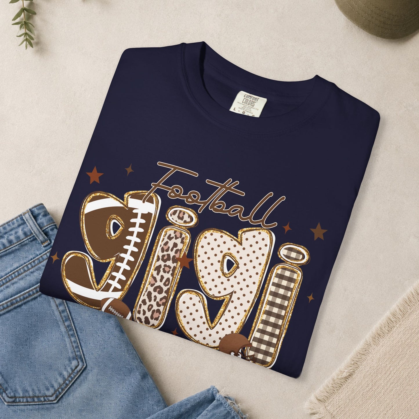 Football Gigi shirt | Graphic Football Gigi T-Shirt, Leopard Print Numbers, Sport Gigi Tee