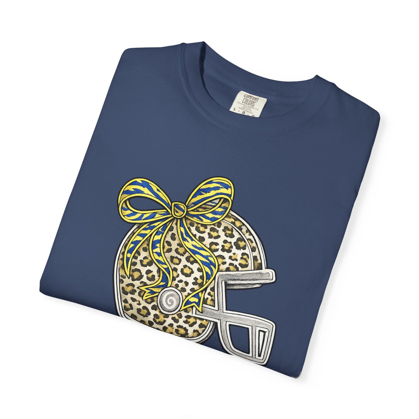 Leopard Print Football Helmet T-Shirt