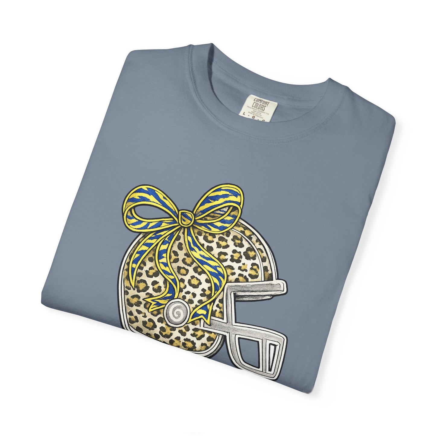 Leopard Print Football Helmet T-Shirt