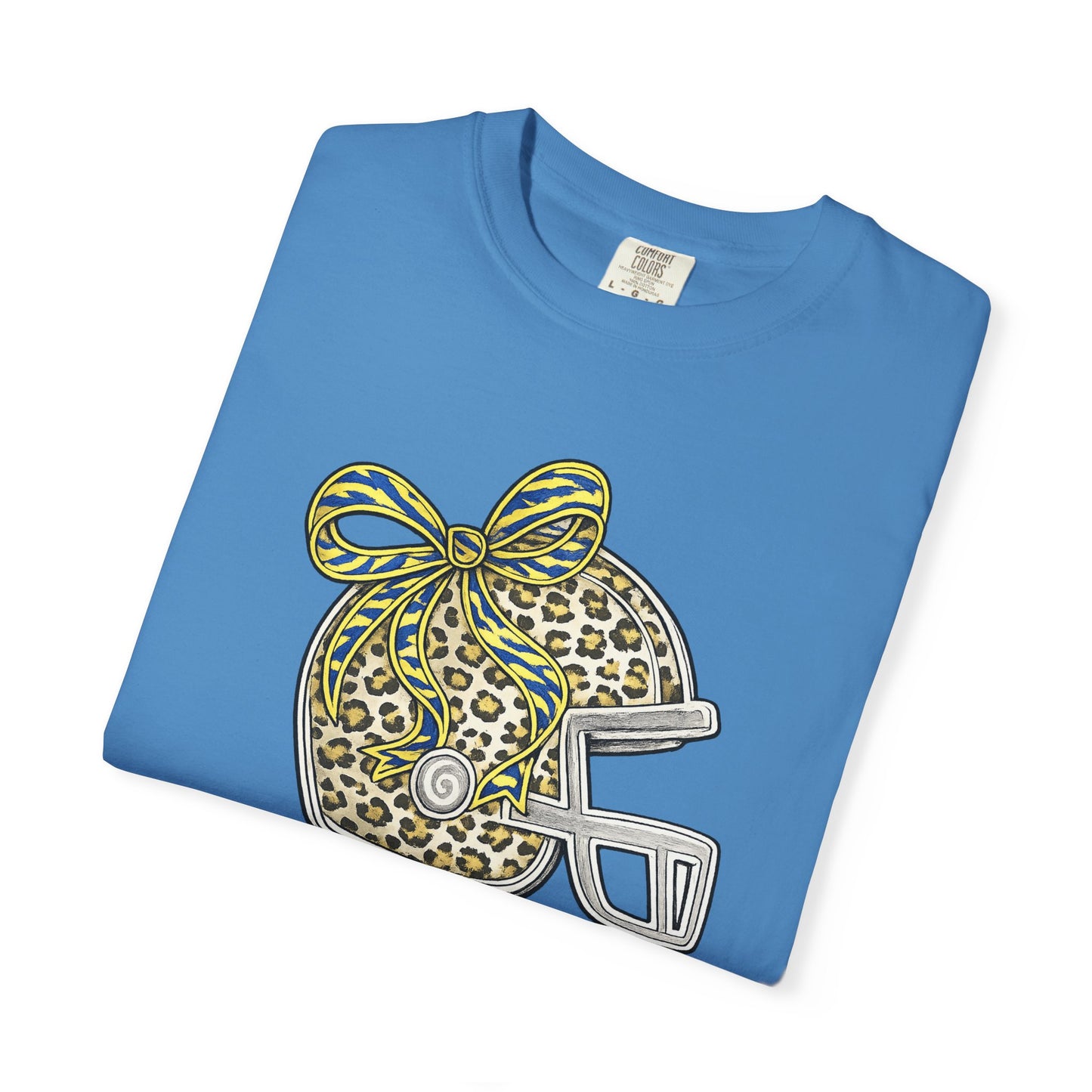 Leopard Print Football Helmet T-Shirt