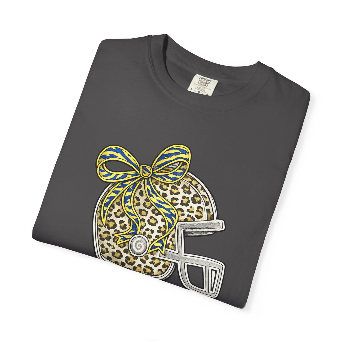 Leopard Print Football Helmet T-Shirt
