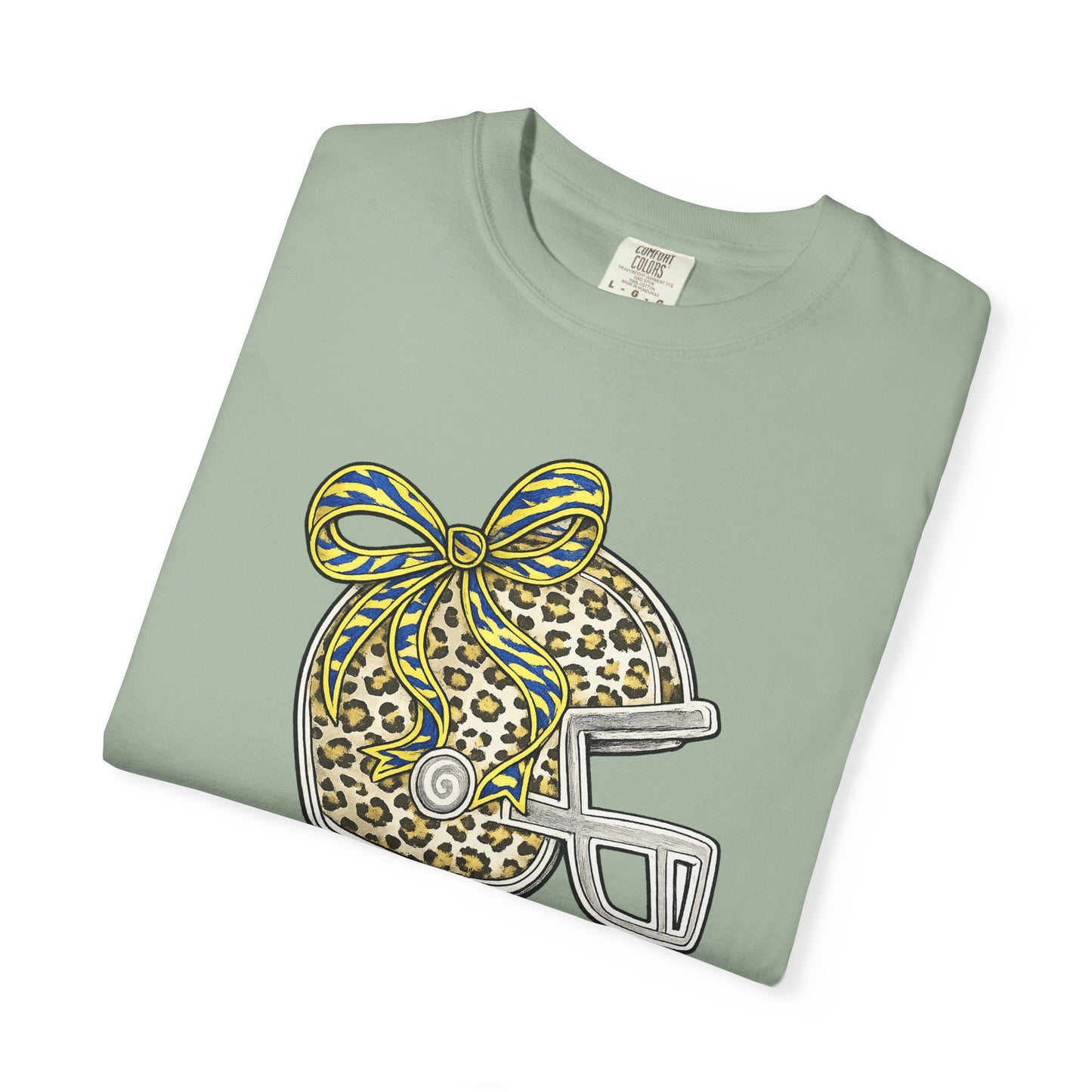 Leopard Print Football Helmet T-Shirt