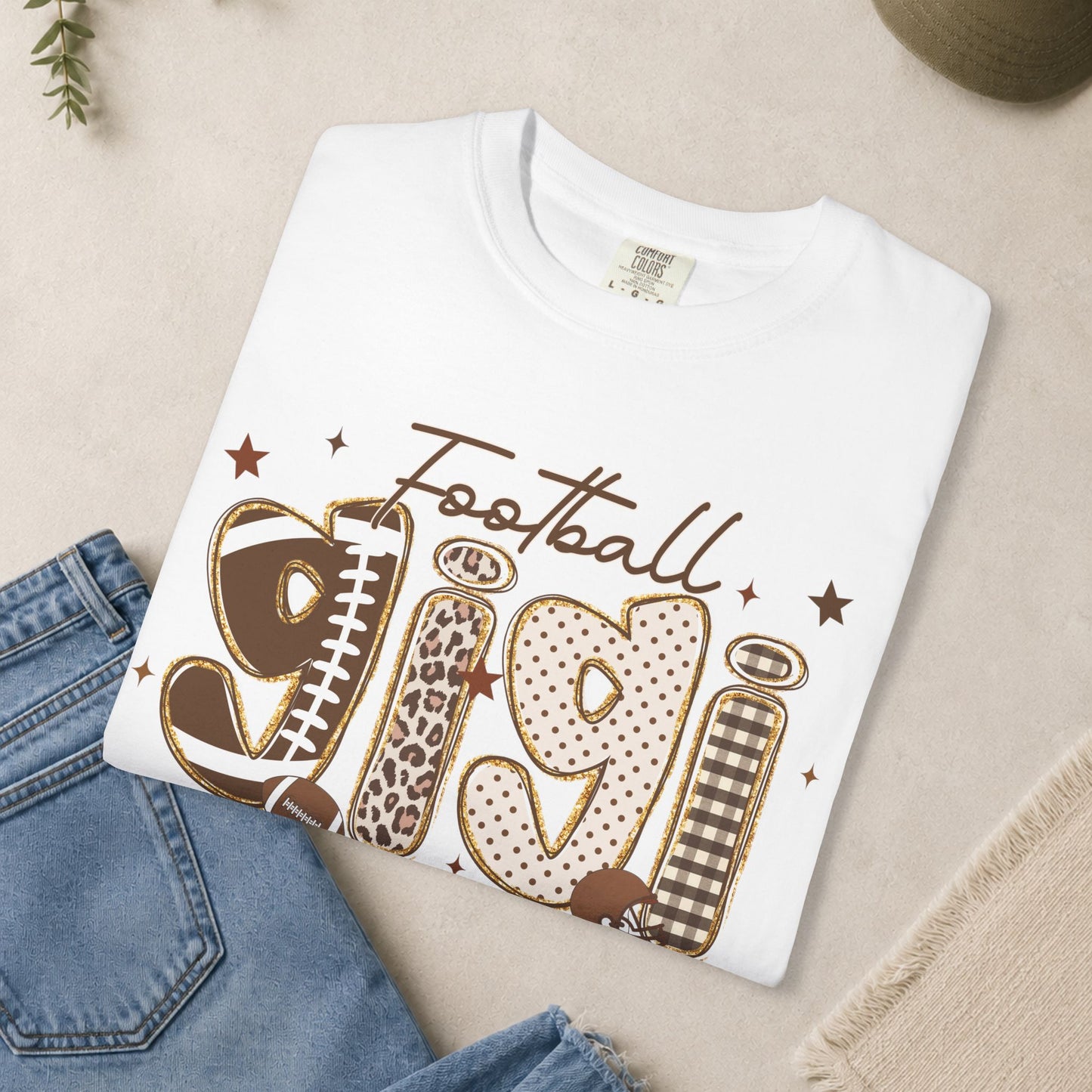 Football Gigi shirt | Graphic Football Gigi T-Shirt, Leopard Print Numbers, Sport Gigi Tee