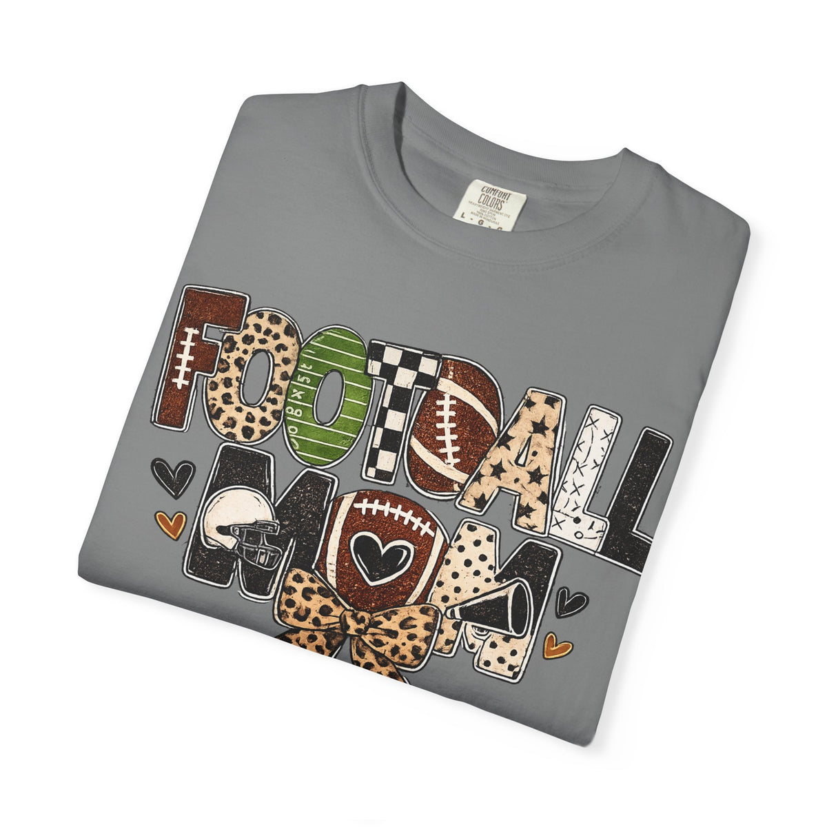 Football Mom T-Shirt — Leopard Print