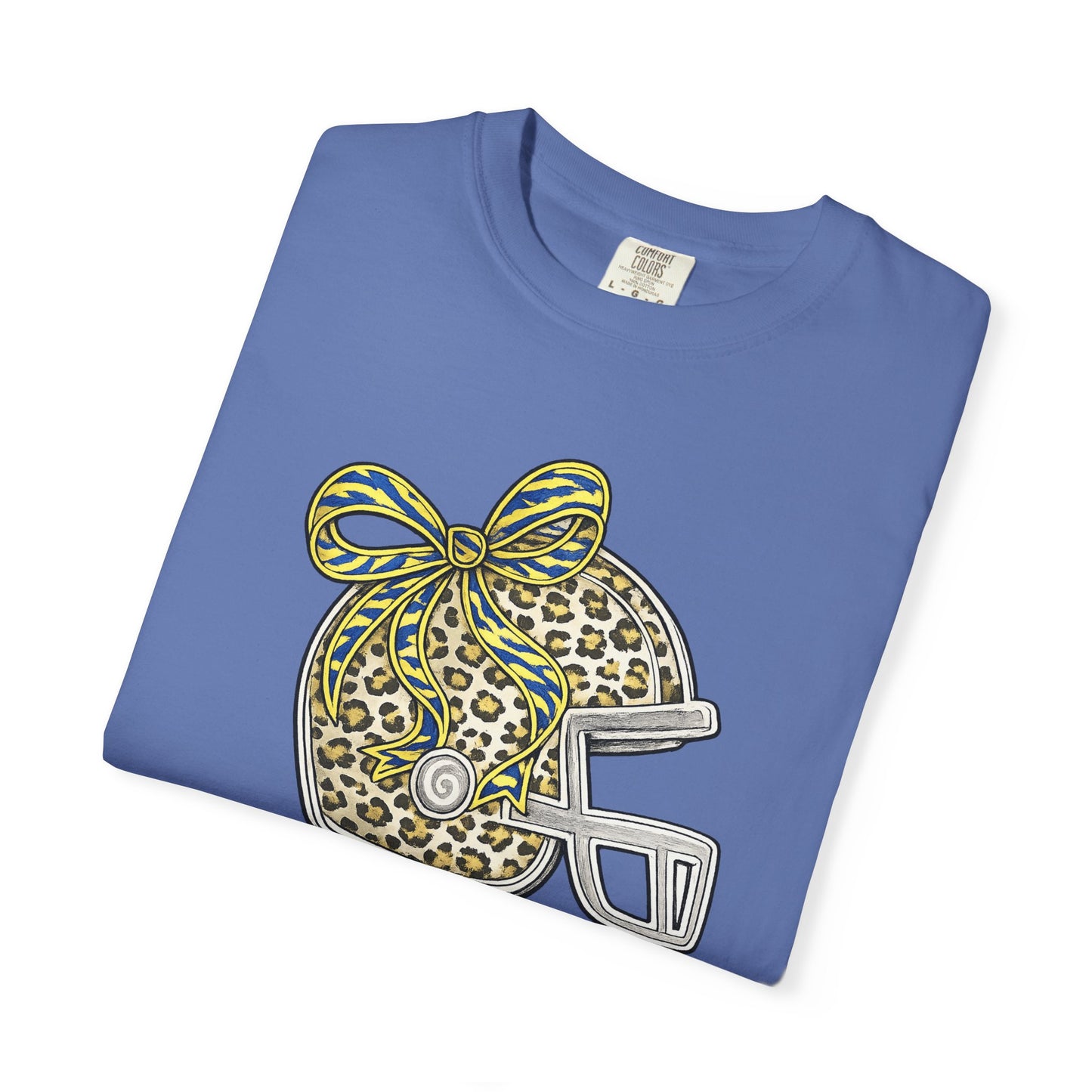 Leopard Print Football Helmet T-Shirt